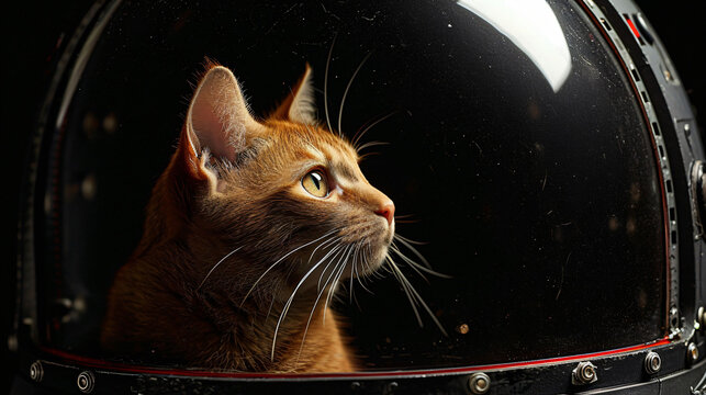 Cheetoh Cat Inside a Spacecraft Deep Space