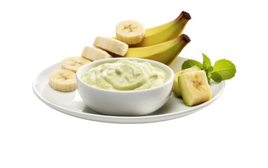 Avocado Banana Delight on white background