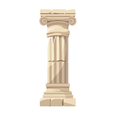 Simple isolated Yunani pillar Icon vector illustration