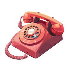 Telephone icon isolated on white background cartoon