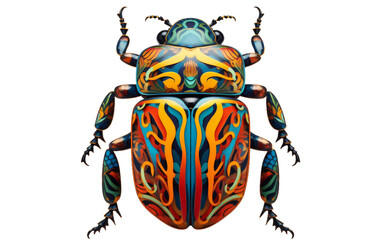 Bold Beetle Artwork on white background