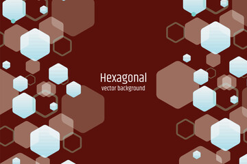 Abstract red hexagon background. Eps10 vector