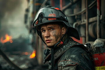 
fireman portrait