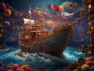 Foto op Canvas ship in the sea © Chantel