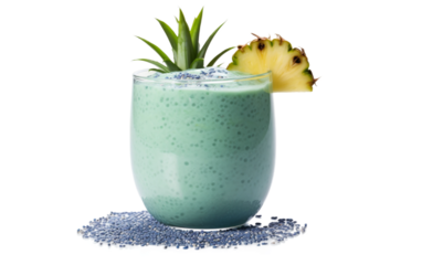 Energizing Blue Spirulina Smoothie on white background
