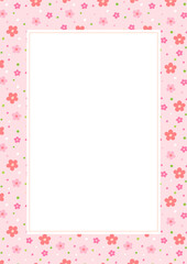 Cute flowers pattern design frame template background.