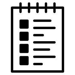 notebook checklist icon
