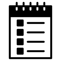 notebook checklist icon