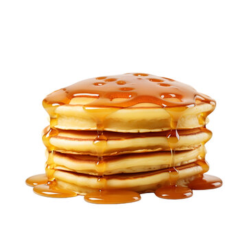 recommend clip art: Stack of pancakes with maple syrup on transparent background