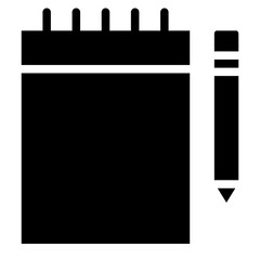 Notepad with pencil icon 