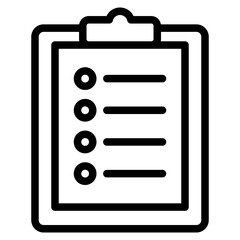 Fototapeta premium Clipboard witch Checklist, Wishlist Icon.