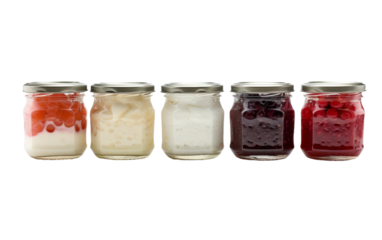 Playful Cherry Mashup Jars on white background