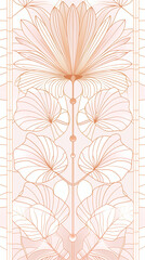 Seamless pattern with flowers, leaves, and abstract colors for a vintage wallpaper or nature-inspired design. 