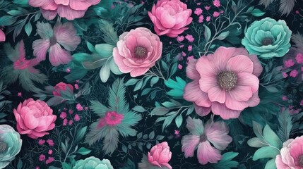 Obraz premium Artistic patterns with flowers