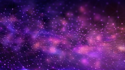 Fototapeta premium A purple abstract background with network connection lines.