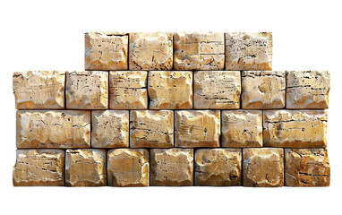 Understanding the Sacred Heritage of Jerusalem Western Wall Isolated on Transparent Background.