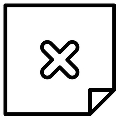 Fototapeta premium remove note icon , reject file icon