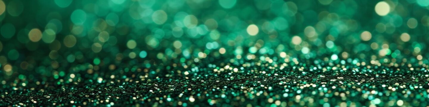 green glitter background.