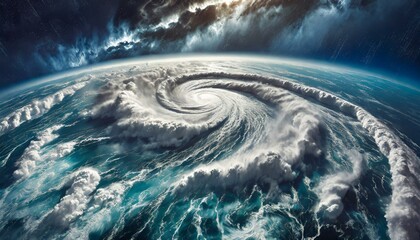 Nature's Fury Unleashed: Aerial Perspectives of Hurricanes, Storms, and Typhoons"