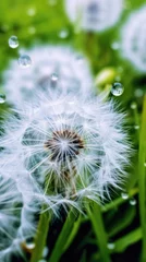 Rolgordijnen Dandelion with dew drops ©  AKA-RA