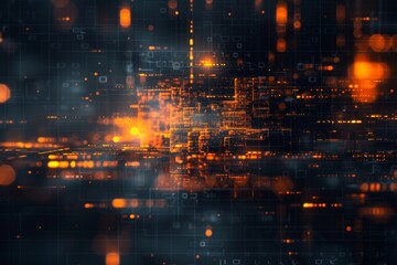 Fototapeta premium Tech background, in the style of digital-futuristic with geomatric.