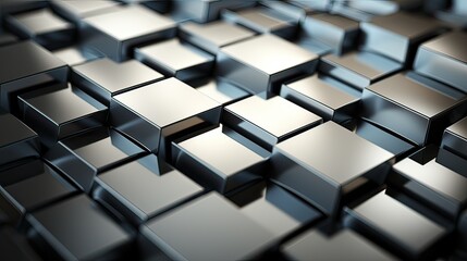 Background of silver cubes