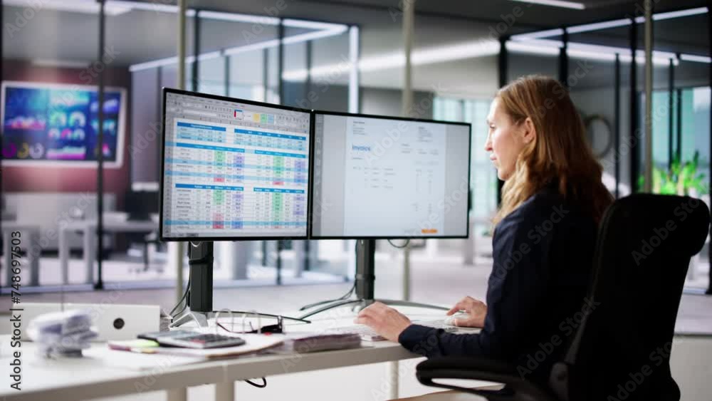 Aufkleber using corporate invoice spreadsheet