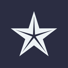 Obraz premium Simple star illustration. Line drawing.