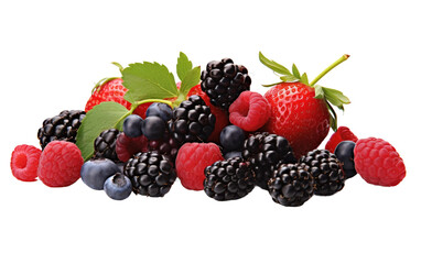 Picturesque Berry Arrangement on white background