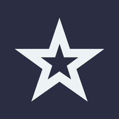 Simple star illustration. Line drawing.