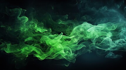 Fototapeta na wymiar Green smoke. Abstract background