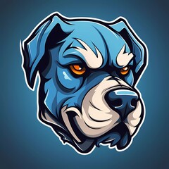 Dog head mascot vector with logo illustration. generative ai