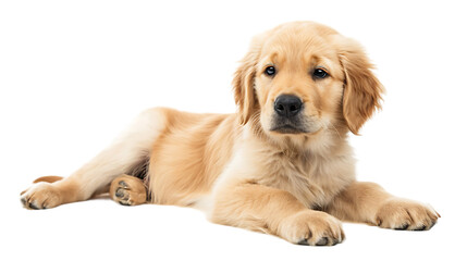 a puppy Golden Retriever dog isolated on white background