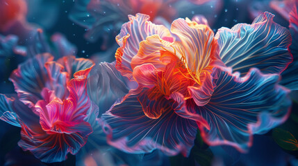 Surreal gardens, fluid lines, botanical tapestry, abstract nature's allure. 