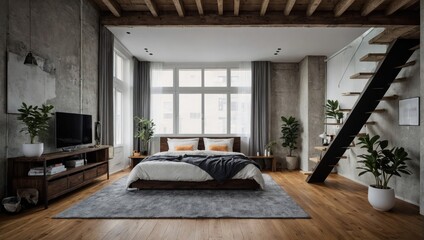 stylish bedroom interior