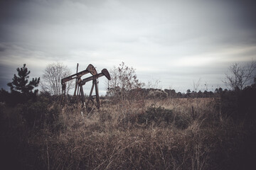 Two old pumpjacks, sometimes called a 