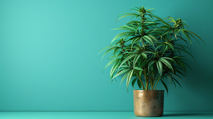 hemp plant in a pot