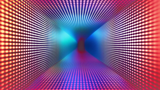 abstract colorful futuristic tunel moire patterns
