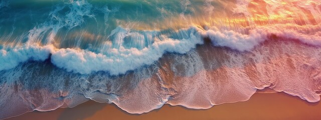 Aerial view of the ocean waves
