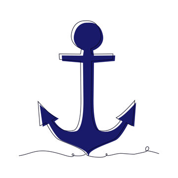 recommend clip art: Anchor. One solid line. Hand drawn. Vector
