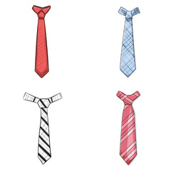 Tie (Classic Necktie). simple minimalist isolated in white background vector illustration