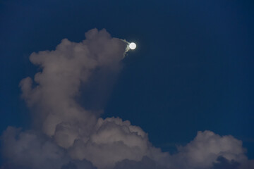 moon and cloud at night