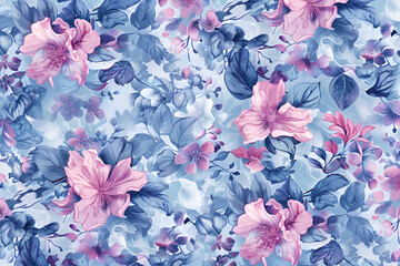 Seamless pattern with watercolor flowers. Floral illustration for textile, print, wallpapers, wrapping.