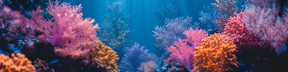 Cercles muraux Récifs coralliens corals seascape background.