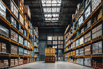 warehouse shelves with boxes, worker in warehouse, warehouse, warehouse workers in warehouse, person in a warehouse