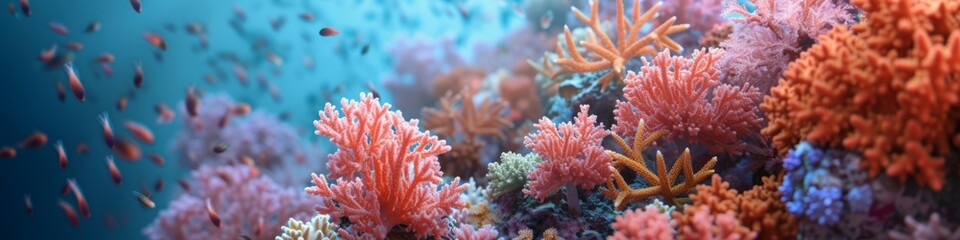 Naklejka na ściany i meble corals seascape background.