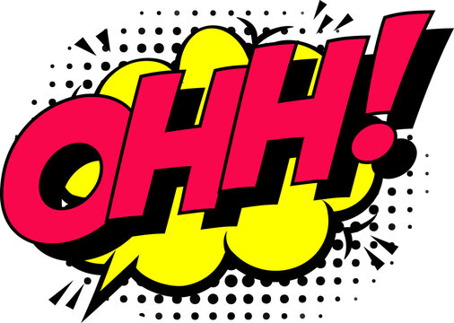 Ohh text in a classic pop art style