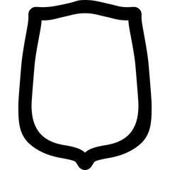 Shield icon outline style black color