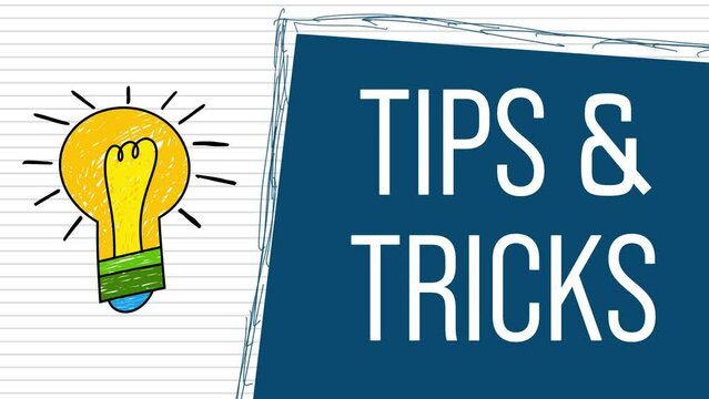Tips And Tricks Bulbs Blinking Variations Blue Text 