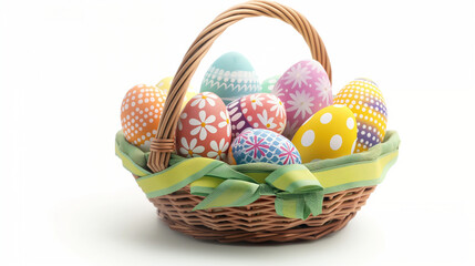 Basket with Easter eggs